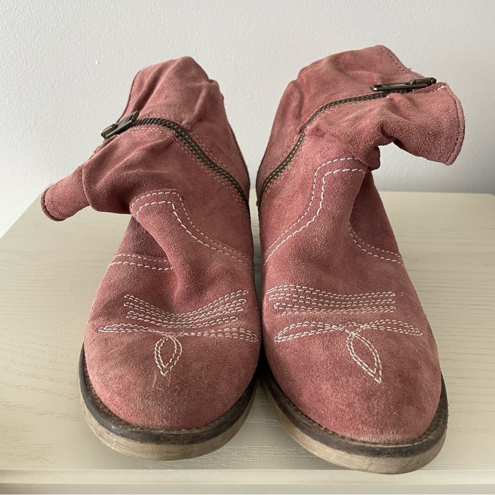 Sundance Etta Suede Slouchy Western Festival Cowgirl Boots
